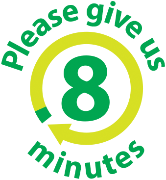 Give us 8 mins!